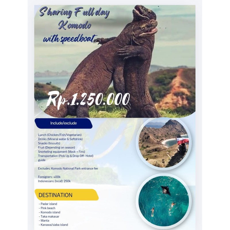 Sharing Fullday Komodo by Speedboat